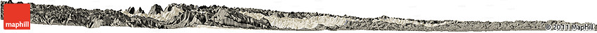 Shaded Relief Horizon Map of Yuan An, darken