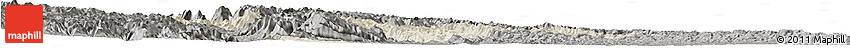 Shaded Relief Horizon Map of Yuan An, darken, semi-desaturated