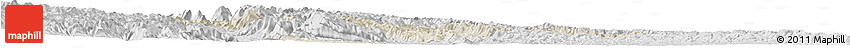 Shaded Relief Horizon Map of Yuan An, desaturated