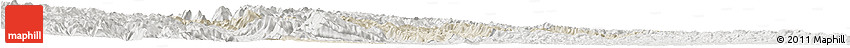 Shaded Relief Horizon Map of Yuan An, lighten, semi-desaturated
