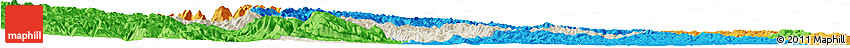 Shaded Relief Horizon Map of Yuan An, political outside