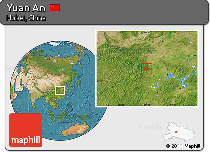 Satellite Location Map of Yuan An