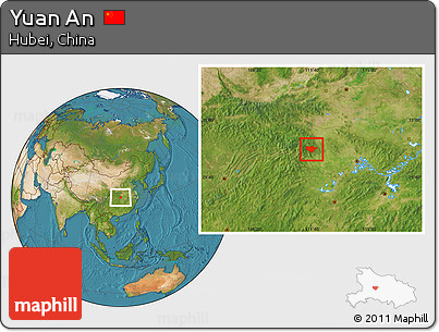 Satellite Location Map of Yuan An