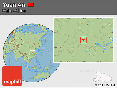 Savanna Style Location Map of Yuan An