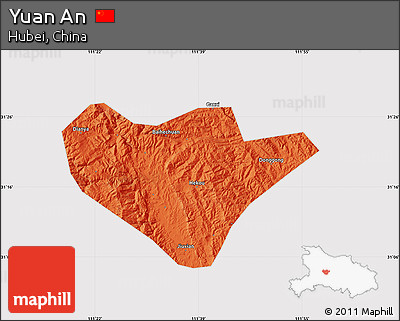 Political Map of Yuan An, cropped outside