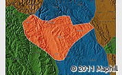 Political Map of Yuan An, darken