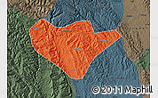 Political Map of Yuan An, darken, semi-desaturated