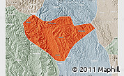 Political Map of Yuan An, lighten, semi-desaturated