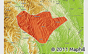 Political Map of Yuan An, physical outside