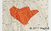 Political Map of Yuan An, shaded relief outside