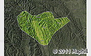 Satellite Map of Yuan An, darken, semi-desaturated
