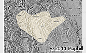 Shaded Relief Map of Yuan An, darken, desaturated
