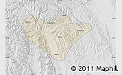 Shaded Relief Map of Yuan An, lighten, desaturated