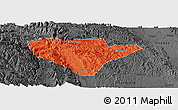 Political Panoramic Map of Yuan An, darken, desaturated
