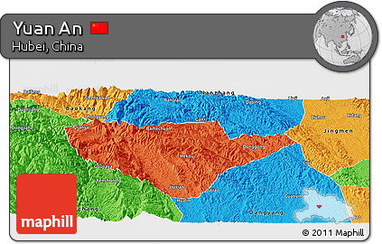 Political Panoramic Map of Yuan An