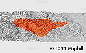 Political Panoramic Map of Yuan An, lighten, desaturated