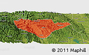 Political Panoramic Map of Yuan An, satellite outside