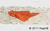 Political Panoramic Map of Yuan An, shaded relief outside