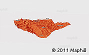 Political Panoramic Map of Yuan An, single color outside