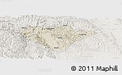 Shaded Relief Panoramic Map of Yuan An, lighten