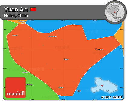Political Simple Map of Yuan An
