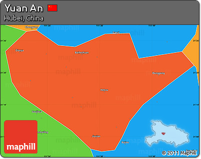 Political Simple Map of Yuan An
