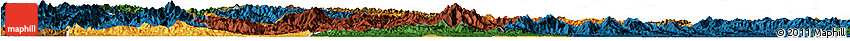 Political Horizon Map of Yun Xian, darken