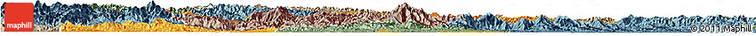 Political Horizon Map of Yun Xian, semi-desaturated