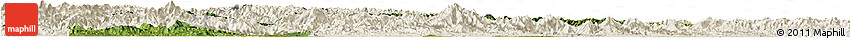 Satellite Horizon Map of Yun Xian, shaded relief outside