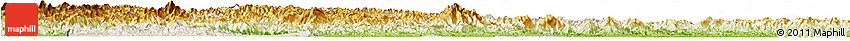 Shaded Relief Horizon Map of Yun Xian, physical outside