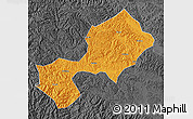 Political Map of Yun Xian, darken, desaturated