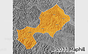 Political Map of Yun Xian, desaturated