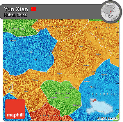 Political Map of Yun Xian