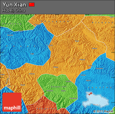 Political Map of Yun Xian
