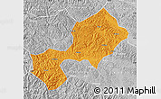 Political Map of Yun Xian, lighten, desaturated