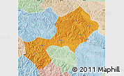 Political Map of Yun Xian, lighten