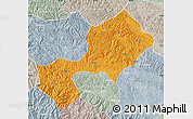 Political Map of Yun Xian, lighten, semi-desaturated
