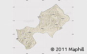 Shaded Relief Map of Yun Xian, cropped outside