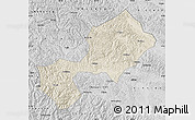 Shaded Relief Map of Yun Xian, desaturated