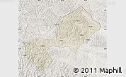 Shaded Relief Map of Yun Xian, lighten