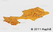 Political Panoramic Map of Yun Xian, cropped outside