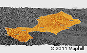Political Panoramic Map of Yun Xian, darken, desaturated