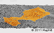 Political Panoramic Map of Yun Xian, desaturated