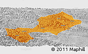 Political Panoramic Map of Yun Xian, lighten, desaturated