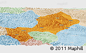 Political Panoramic Map of Yun Xian, lighten