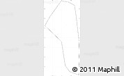 Blank Simple Map of Yunmeng, cropped outside, no labels