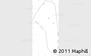 Blank Simple Map of Yunmeng, cropped outside