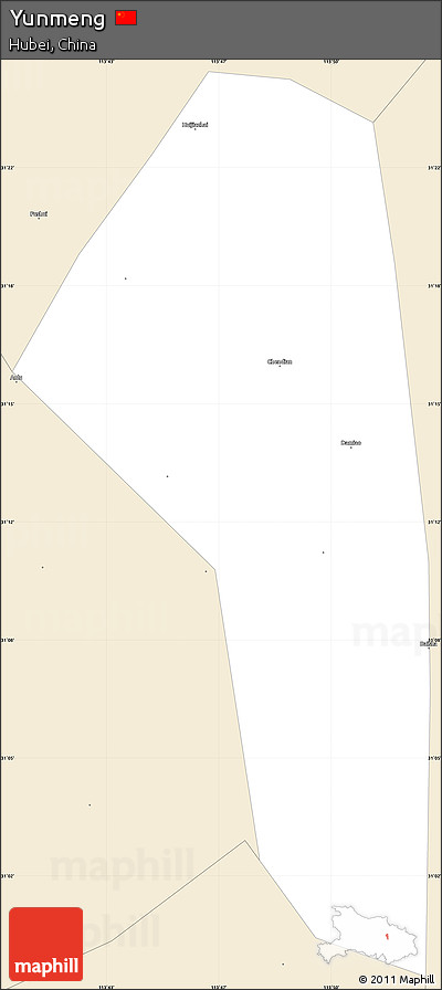 Classic Style Simple Map of Yunmeng