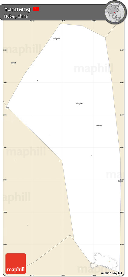 Classic Style Simple Map of Yunmeng