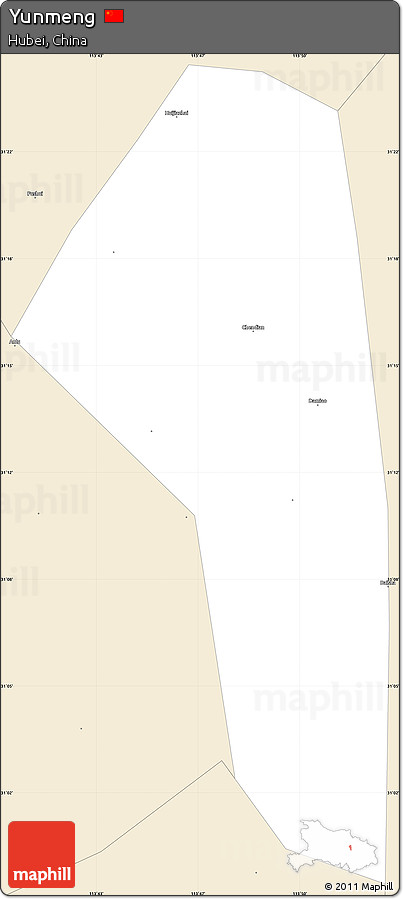 Classic Style Simple Map of Yunmeng